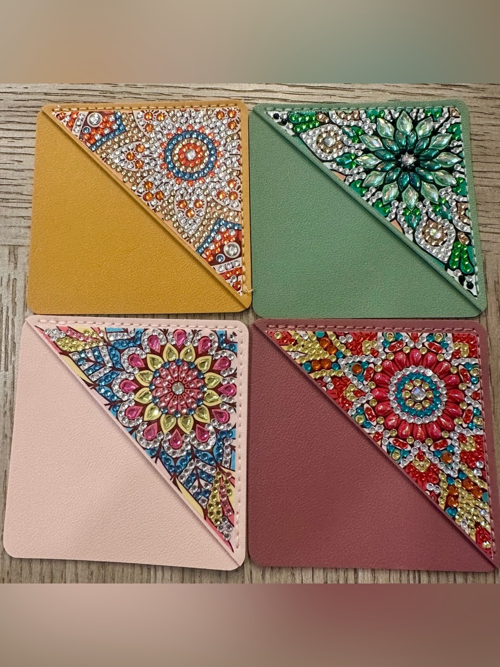 Hand Crafted Bookmarks Diamond Art Sealed Set of 4